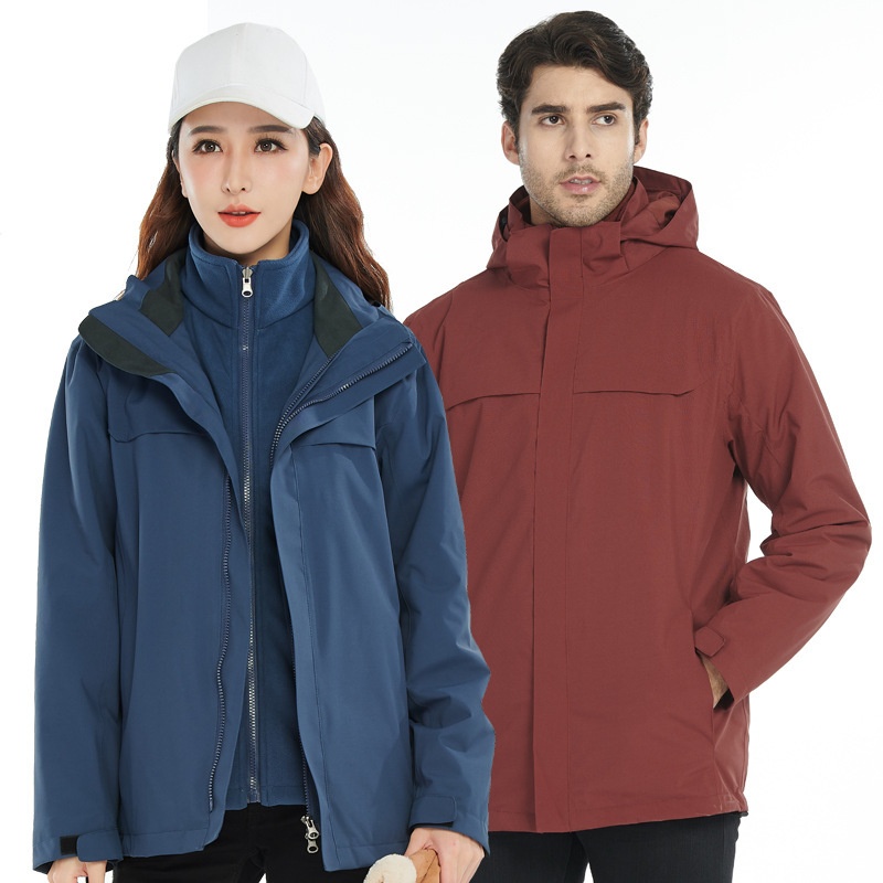 ActiveGo 2024 Autumn Winter Outdoor Down For Men Women, Three-in-One Set, Windproof And Waterproof Hiking Jacket_desvips.com