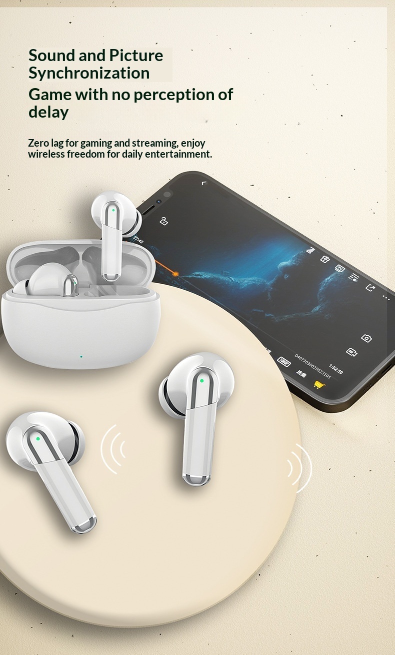 Auricolari intrauricolari wireless TWS Bluetooth 5.3 con cancellazione attiva del rumore ANC+ENC Dual Mark transfrontalieri_voghion.com