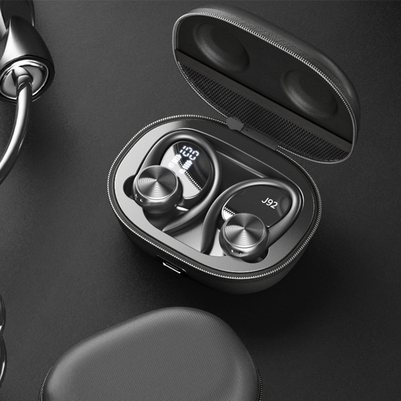 Bron Fabrikant Lever TWS Wirels Sports J92 Bluetooth Binaural Stereo Hangend Oor Digitaal Display Hardlopen_voghion.com