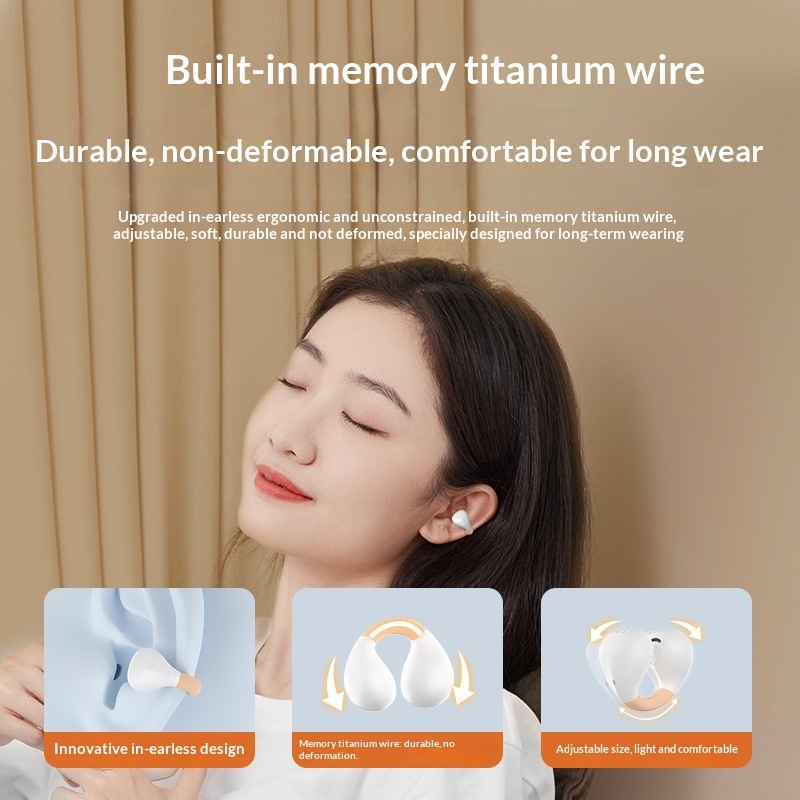 Bone Conduction Bluetooth Earphones Ultra-Long Battery Life M9 In-Ear True Wireless Noise Cancelling Comfortable For_voghion.com