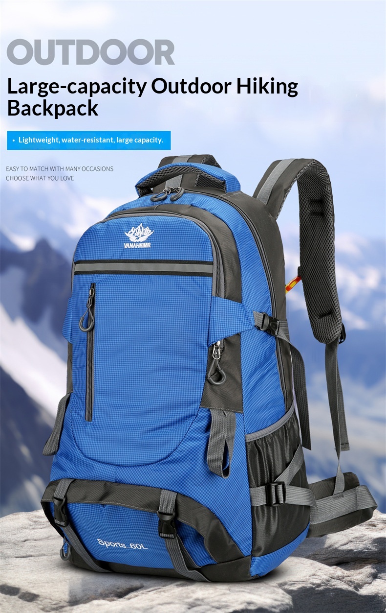 ActiveGo Rucksack mit großem Fassungsvermögen zum Wandern und Klettern, Herrenrucksack (60 l), Damen-Reiserucksack, Outdoor-Kletterrucksack_voghion.com
