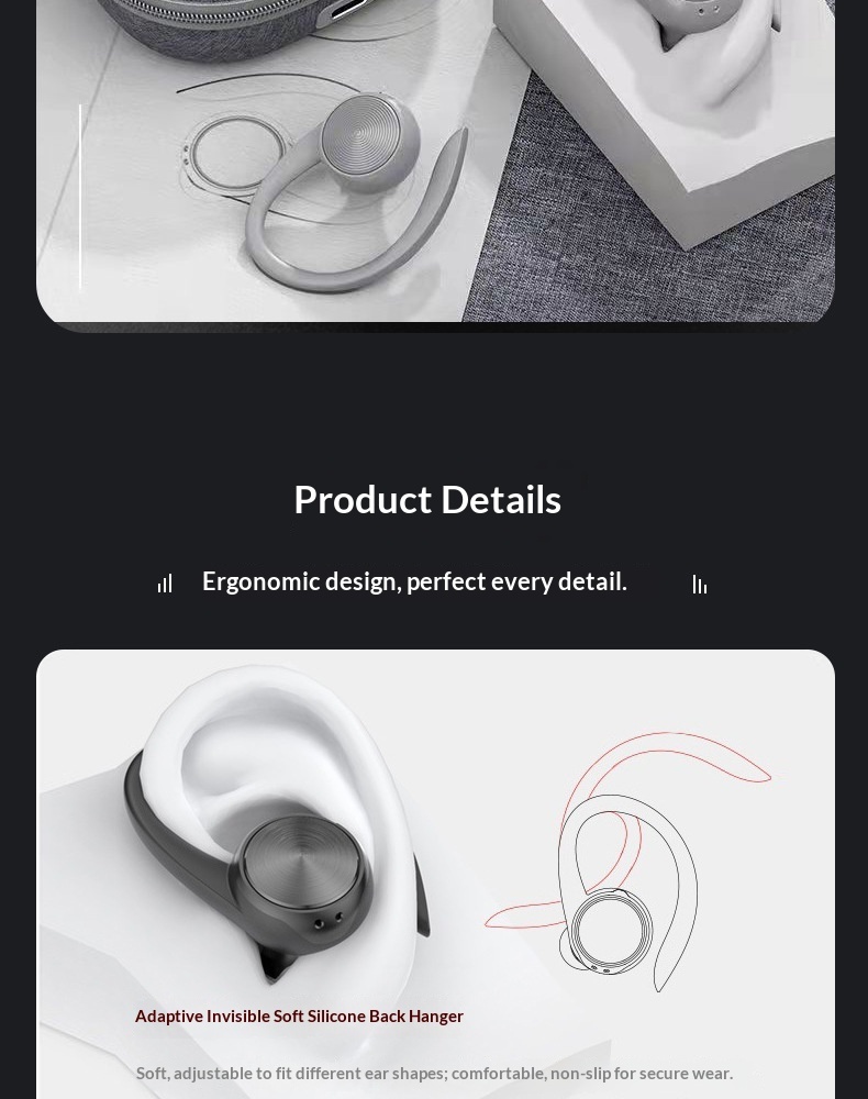 Bron Fabrikant Lever TWS Wirels Sports J92 Bluetooth Binaural Stereo Hangend Oor Digitaal Display Hardlopen_voghion.com