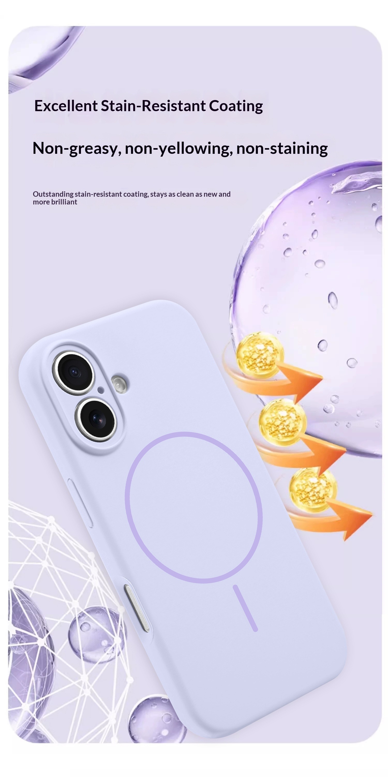 Compatible avec l'iPhone 17 Pro, coque magnétique intégrale avec boutons en silicone intégrés et protection pour l'appareil photo 16 pouces._voghion.com