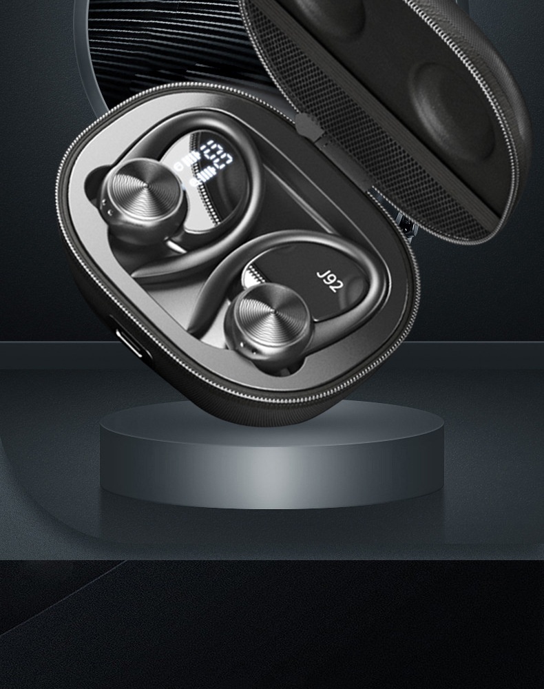 Bron Fabrikant Lever TWS Wirels Sports J92 Bluetooth Binaural Stereo Hangend Oor Digitaal Display Hardlopen_voghion.com