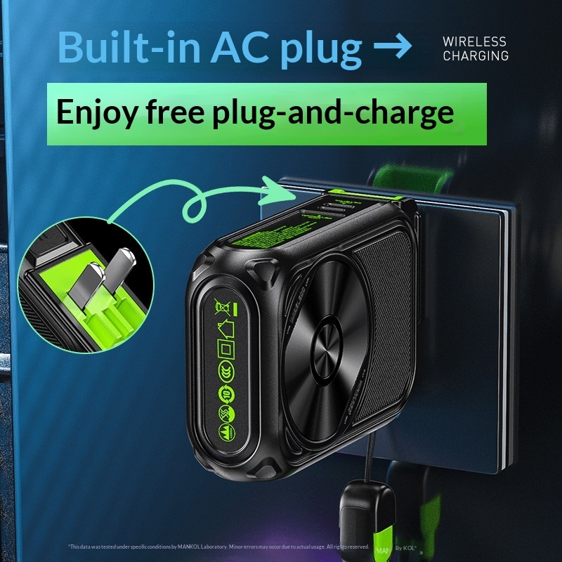 New Power Bank Five-in-One Magnetic Wireless Charging Comes With Line Multi-Functional AC Plug 10000 MAh Large Capacity_voghion.com