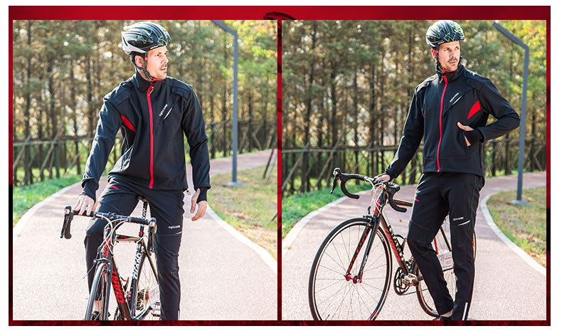 ActiveGo Winteranzug Fleece Outdoor Bergsteigen Winddichtes Set Verdickte warme Jacke für Radfahren Arbeit Kälteschutz_voghion.com