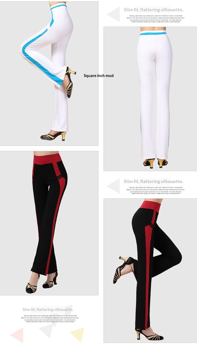 Yoga Long Women's Practice High Waist Flared Latin Pants Square Dance Costume Summer Factory Supply_desvips.com
