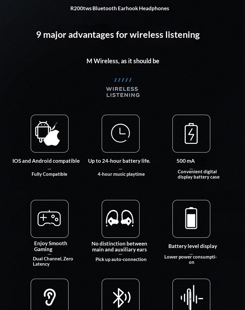 Bron Fabrikant Lever TWS Wirels Sports J92 Bluetooth Binaural Stereo Hangend Oor Digitaal Display Hardlopen_voghion.com