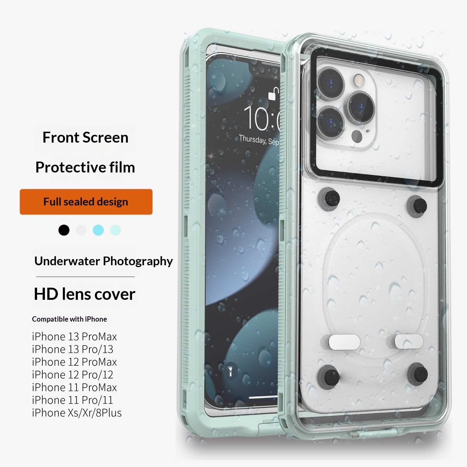 Kompatibel mit Huawei, Xiaomi, OPPO und Vivo: Wasserdichte Handyhülle im koreanischen Stil mit Ständer und vollständiger Abdeckung – ideal zum Tauchen._voghion.com