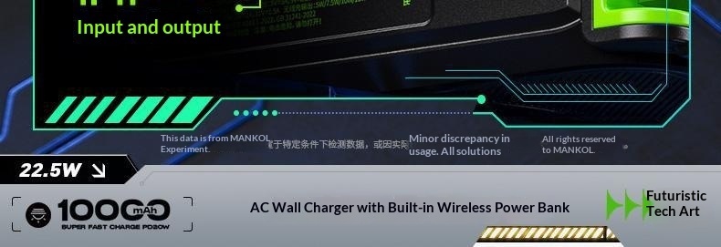 New Power Bank Five-in-One Magnetic Wireless Charging Comes With Line Multi-Functional AC Plug 10000 MAh Large Capacity_voghion.com