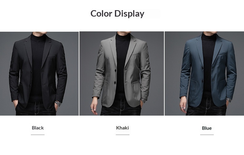 Giacca da uomo calda in piumino d'anatra grigia casual da ragazzo autunno inverno nuovo stile giovanile_voghion.com