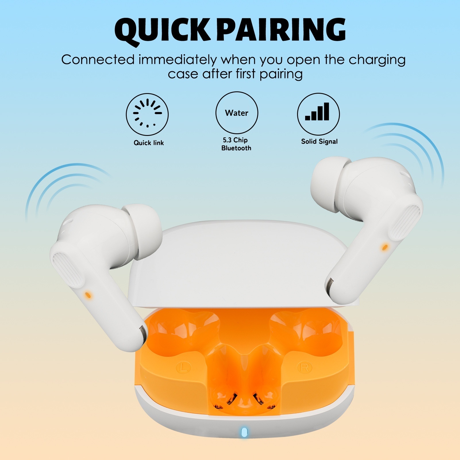 Auricolari intrauricolari wireless TWS Bluetooth 5.3 con cancellazione attiva del rumore ANC+ENC Dual Mark transfrontalieri_voghion.com