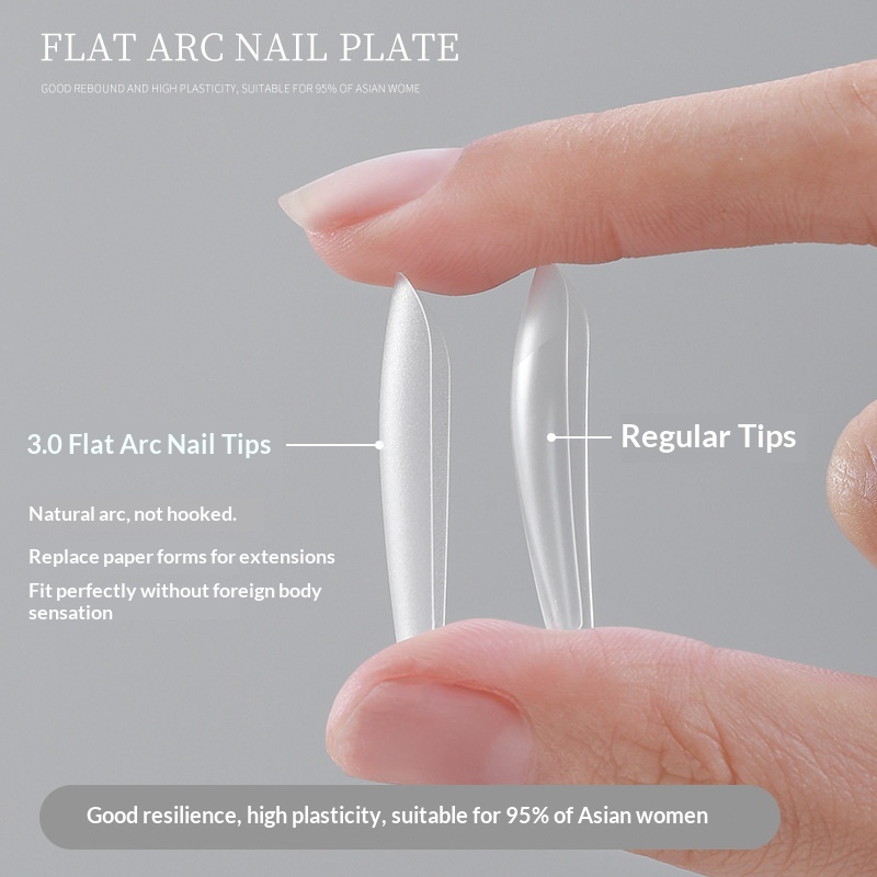 Tips Long Trapezoid Half Full Matte No File Needed Extension Nails Special Thin Dog Nail Stickers In Stock_voghion.com