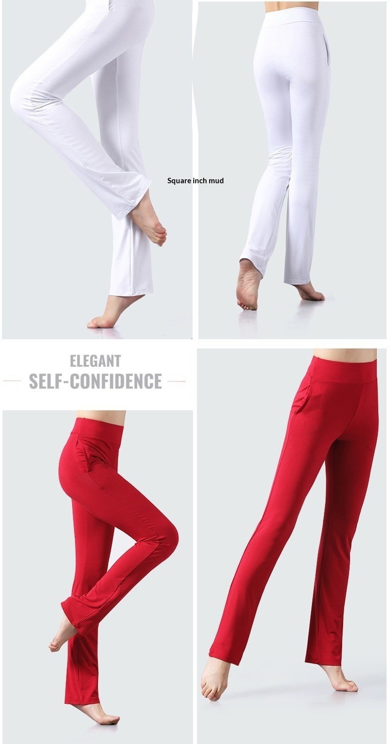 Yoga Long Women's Practice High Waist Flared Latin Pants Square Dance Costume Summer Factory Supply_desvips.com