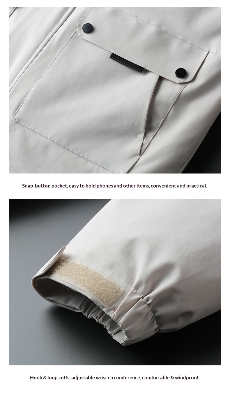 ActiveGo Men's With Down Liner, Women's Waterproof Hiking Jacket, 3-in-1 Softshell Jacket_voghion.com