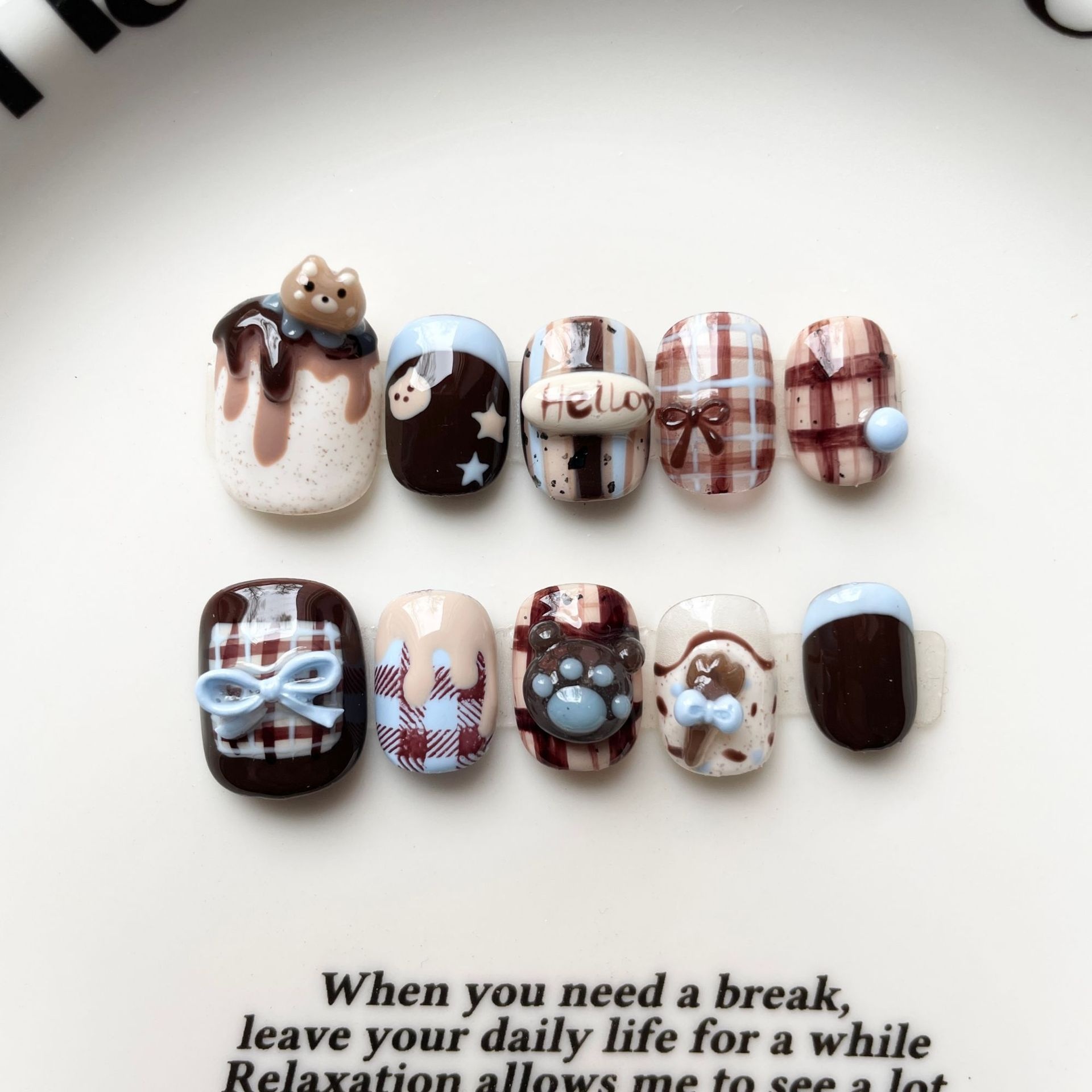 Wholesale Handmade Hand-Painted Trendy Squeeze Cat Eye Short Ins Style Pre-Order Sweet Cute Nail Art_voghion.com