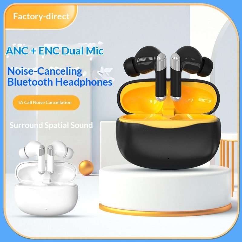 Auricolari intrauricolari wireless TWS Bluetooth 5.3 con cancellazione attiva del rumore ANC+ENC Dual Mark transfrontalieri_voghion.com