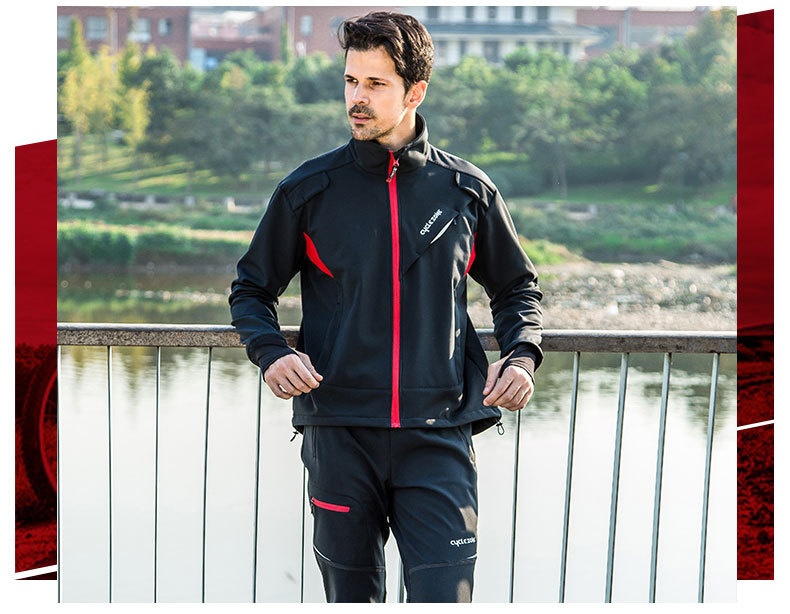 ActiveGo Winteranzug Fleece Outdoor Bergsteigen Winddichtes Set Verdickte warme Jacke für Radfahren Arbeit Kälteschutz_voghion.com