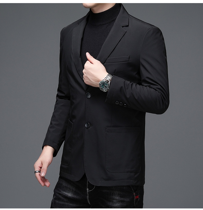 Giacca da uomo calda in piumino d'anatra grigia casual da ragazzo autunno inverno nuovo stile giovanile_voghion.com