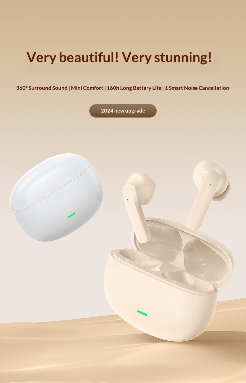 Auricolari intrauricolari wireless TWS Bluetooth 5.3 con cancellazione attiva del rumore ANC+ENC Dual Mark transfrontalieri_voghion.com