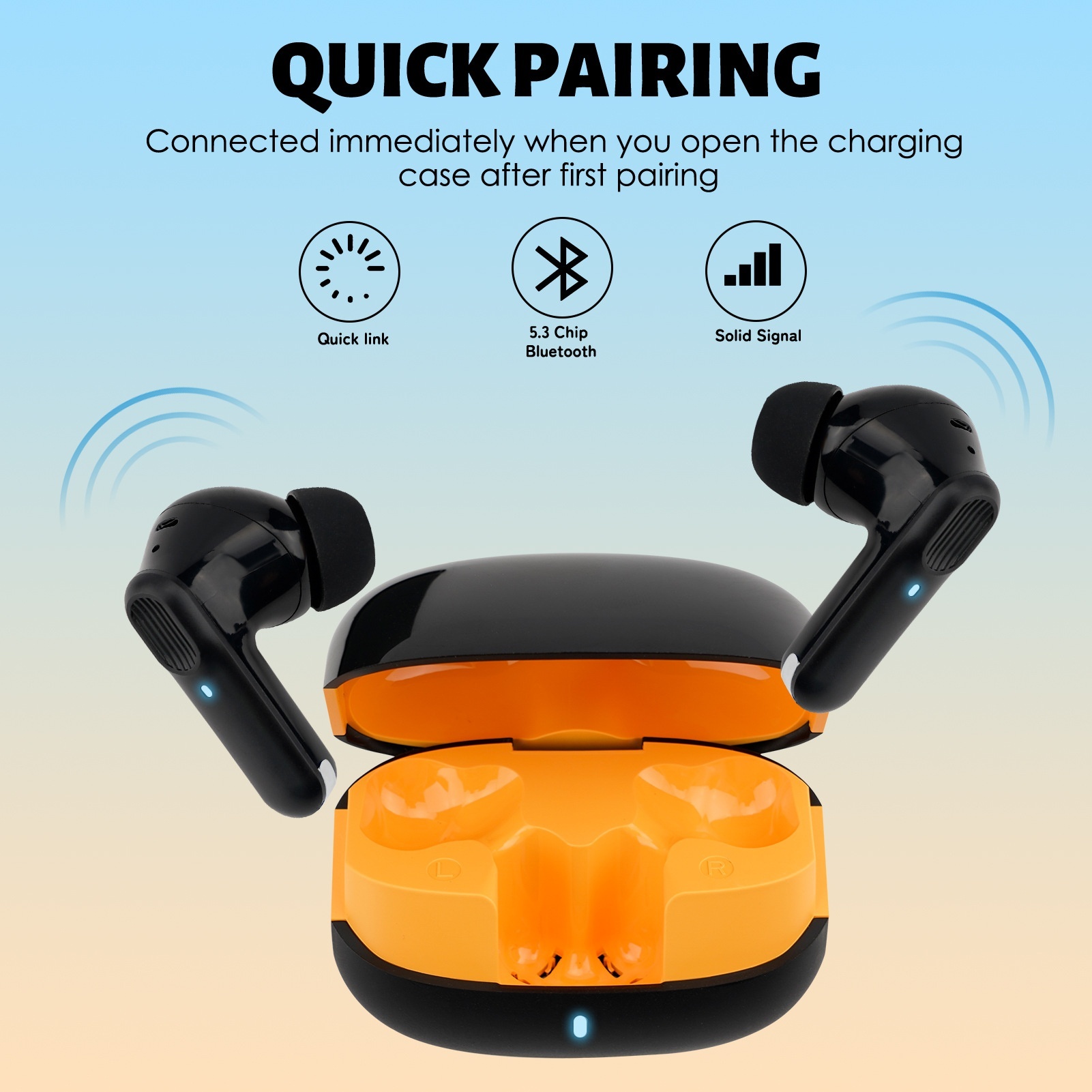 Auricolari intrauricolari wireless TWS Bluetooth 5.3 con cancellazione attiva del rumore ANC+ENC Dual Mark transfrontalieri_voghion.com