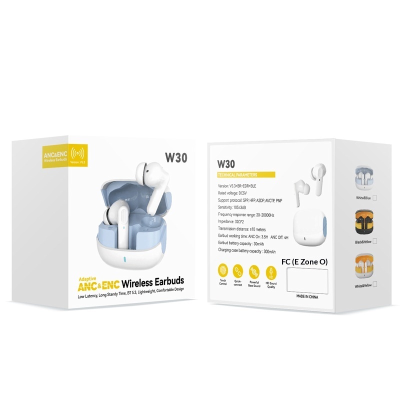 Auricolari intrauricolari wireless TWS Bluetooth 5.3 con cancellazione attiva del rumore ANC+ENC Dual Mark transfrontalieri_voghion.com