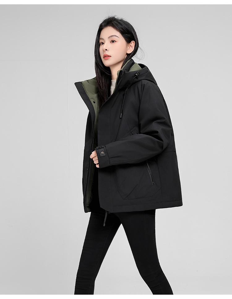ActiveGo High-End Jacket Unisex Winter Thickened White Duck Down Casual Hooded Fashion Couple Coat_desvips.com