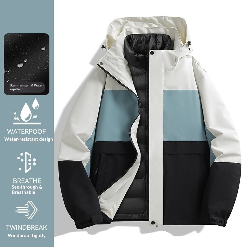 ActiveGo Aoleige Factory Direct Sale 2025 Autumn Outdoor 3-in-1 Duck Down Liner Jacket Unisex Mountaineering Protection_desvips.com