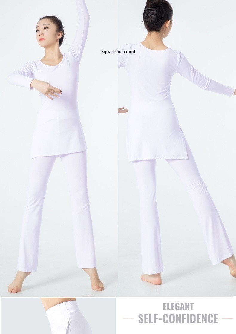 Yoga Long Women's Practice High Waist Flared Latin Pants Square Dance Costume Summer Factory Supply_desvips.com