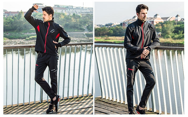 ActiveGo Winteranzug Fleece Outdoor Bergsteigen Winddichtes Set Verdickte warme Jacke für Radfahren Arbeit Kälteschutz_voghion.com