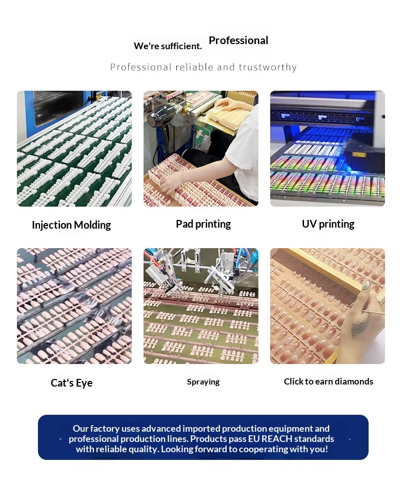 Classic Nude Cat Eye Handmade Wearable High-End Pure Desire Ins Style Pre-Made Nail Tips Nails 30 Pieces With Size_voghion.com