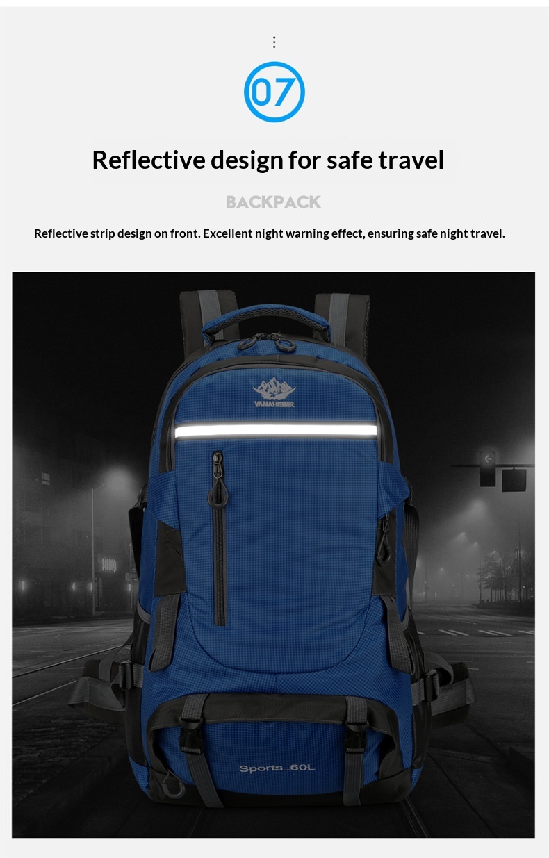 ActiveGo Rucksack mit großem Fassungsvermögen zum Wandern und Klettern, Herrenrucksack (60 l), Damen-Reiserucksack, Outdoor-Kletterrucksack_voghion.com