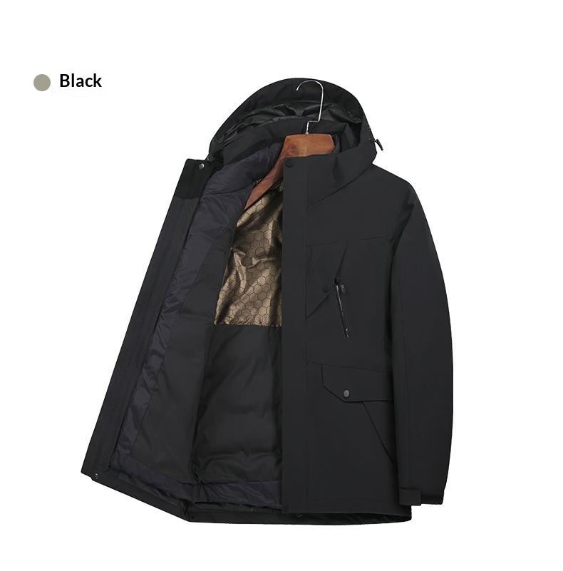 Jaqueta ActiveGo Winter Unissex à Prova de Vento 90 com Camada Interna Removível de Penas de Ganso Branco, Isolamento Térmico e Proteção Contra o Frio_voghion.com