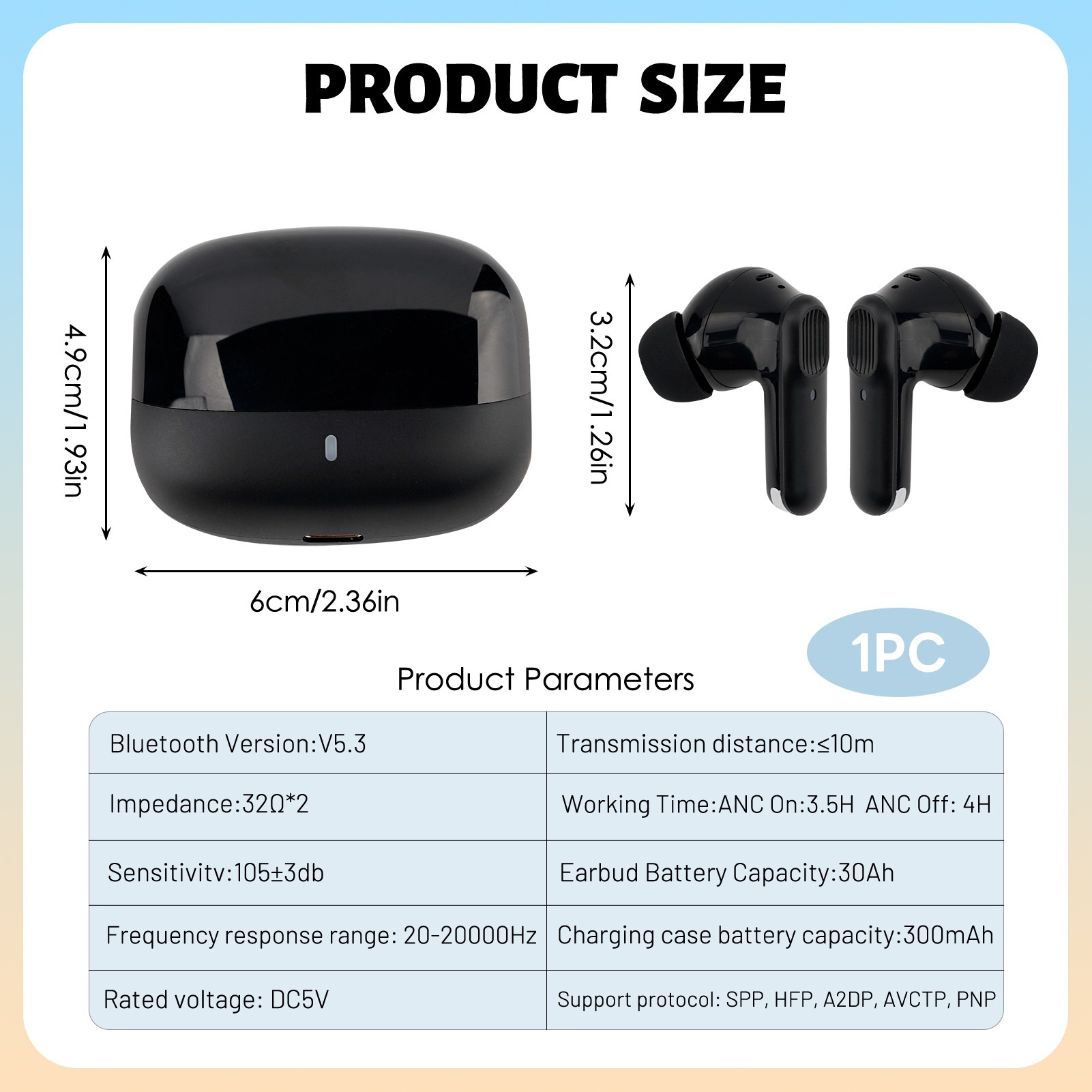 Auricolari intrauricolari wireless TWS Bluetooth 5.3 con cancellazione attiva del rumore ANC+ENC Dual Mark transfrontalieri_voghion.com