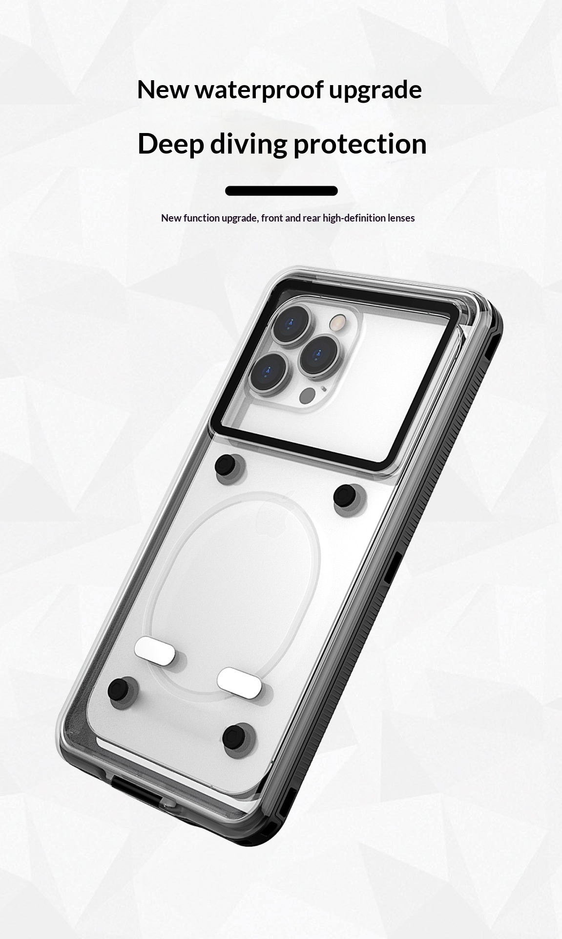 Kompatibel mit Huawei, Xiaomi, OPPO und Vivo: Wasserdichte Handyhülle im koreanischen Stil mit Ständer und vollständiger Abdeckung – ideal zum Tauchen._voghion.com