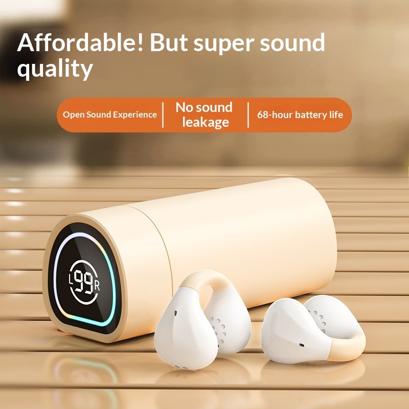 Bone Conduction Bluetooth Earphones Ultra-Long Battery Life M9 In-Ear True Wireless Noise Cancelling Comfortable For_voghion.com