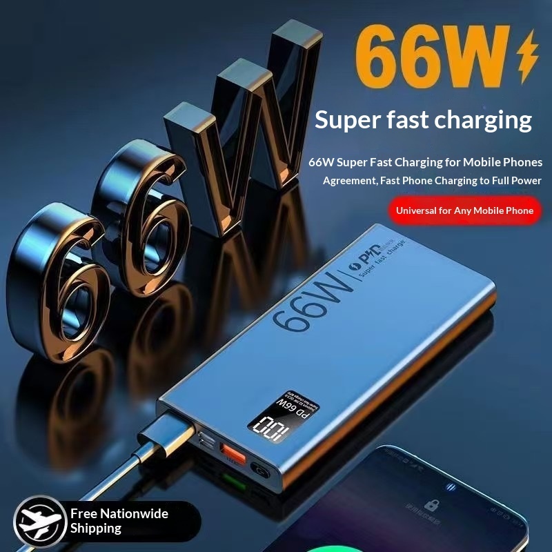 3C Certified Wholesale 66W Fast Charging Large Capacity 50000mAh 20000mAh Power Bank 10000 Custom_voghion.com