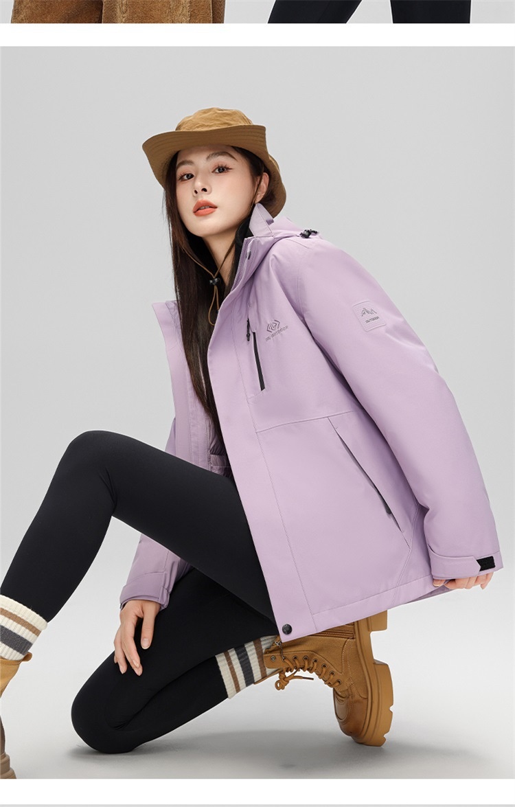 ActiveGo Winter New Unisex 3-in-1 Goose Thickened Detachable Inner Liner Hooded Down Jacket Coat_desvips.com