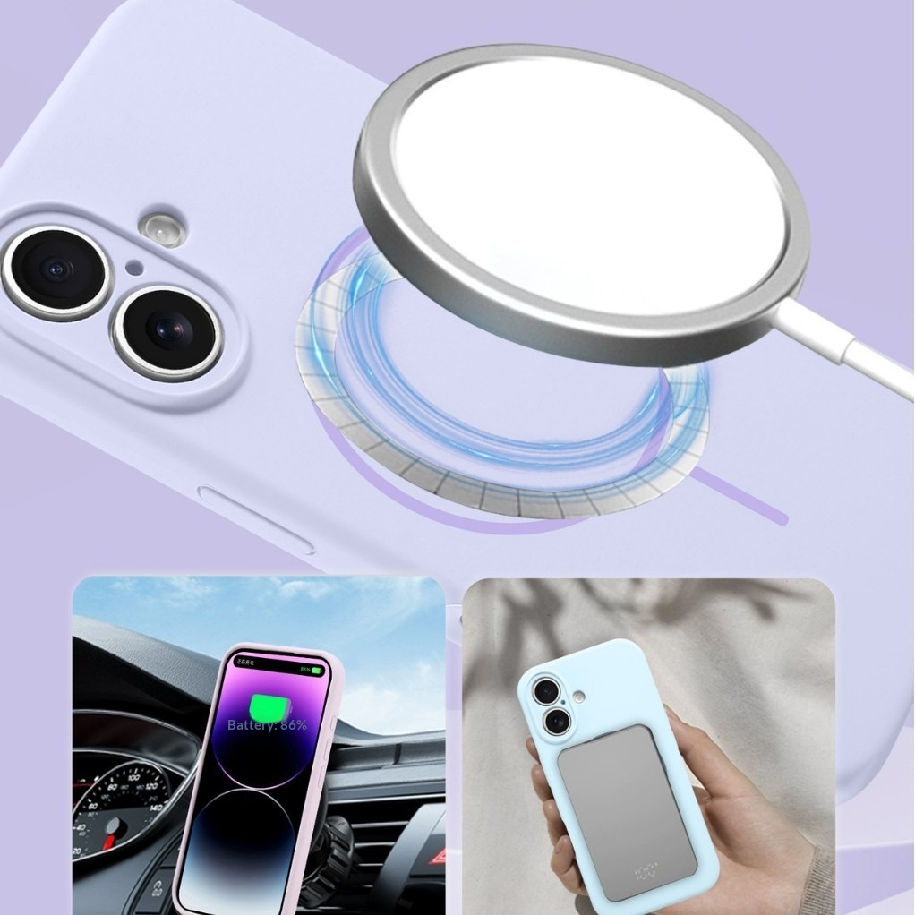 Compatible With 17 Pro Integrated Silicone Button Full Coverage Magnetic Phone Case 16 Camera Protection Cover_voghion.com