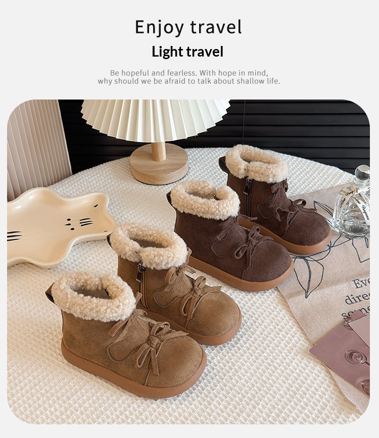 ShoeGlobe Short 2025 Inverno Novità per Bambini Ragazze Caldo Cotone Stivaletti Principessa Scarpe_voghion.com