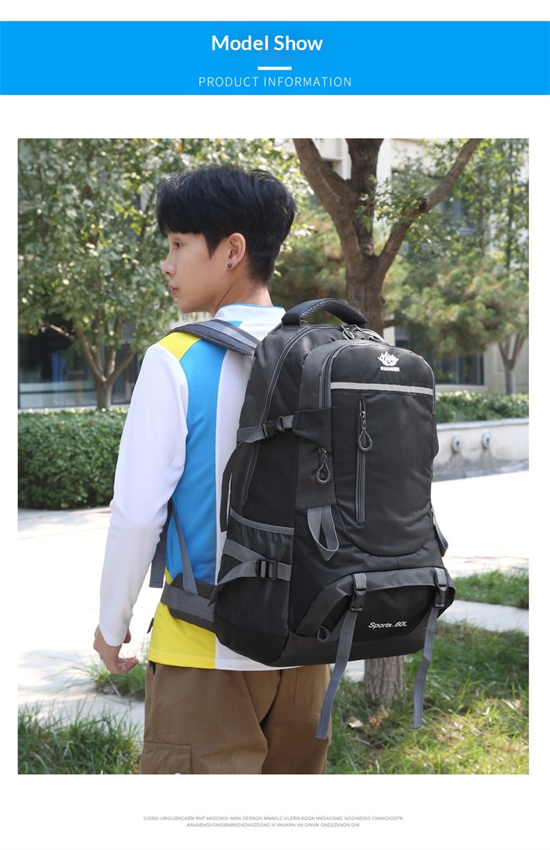 ActiveGo Rucksack mit großem Fassungsvermögen zum Wandern und Klettern, Herrenrucksack (60 l), Damen-Reiserucksack, Outdoor-Kletterrucksack_voghion.com