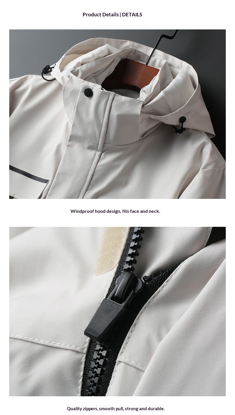 ActiveGo Men's With Down Liner, Women's Waterproof Hiking Jacket, 3-in-1 Softshell Jacket_voghion.com