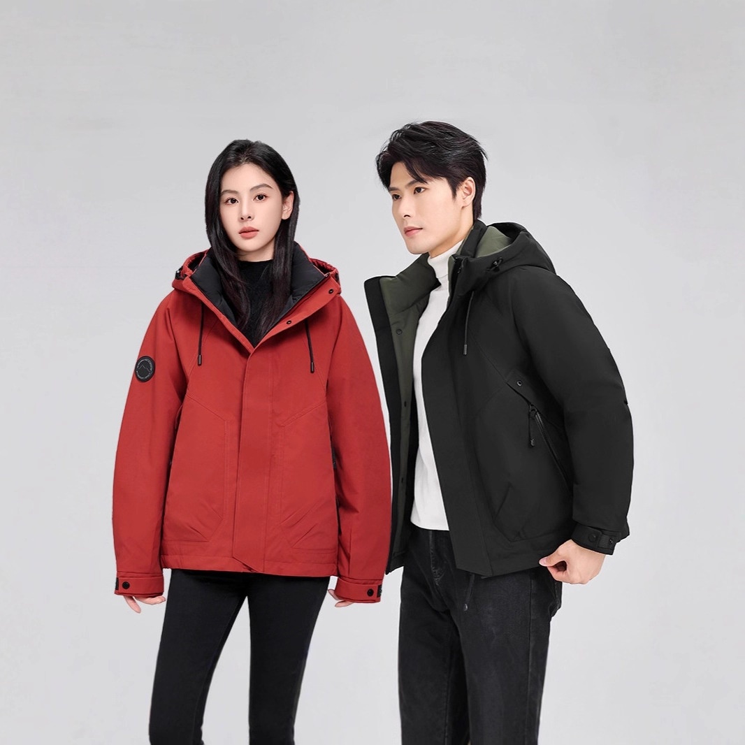 ActiveGo Down Jacket Short 2025 Winter Hot Couple Clothes Men And Women Same Style Trendy Brand Warm Hooded Top Coat_desvips.com