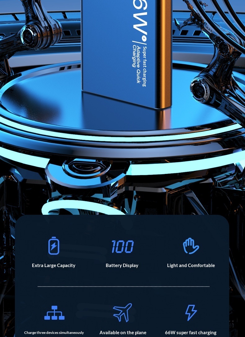 3C Certified Wholesale 66W Fast Charging Large Capacity 50000mAh 20000mAh Power Bank 10000 Custom_voghion.com