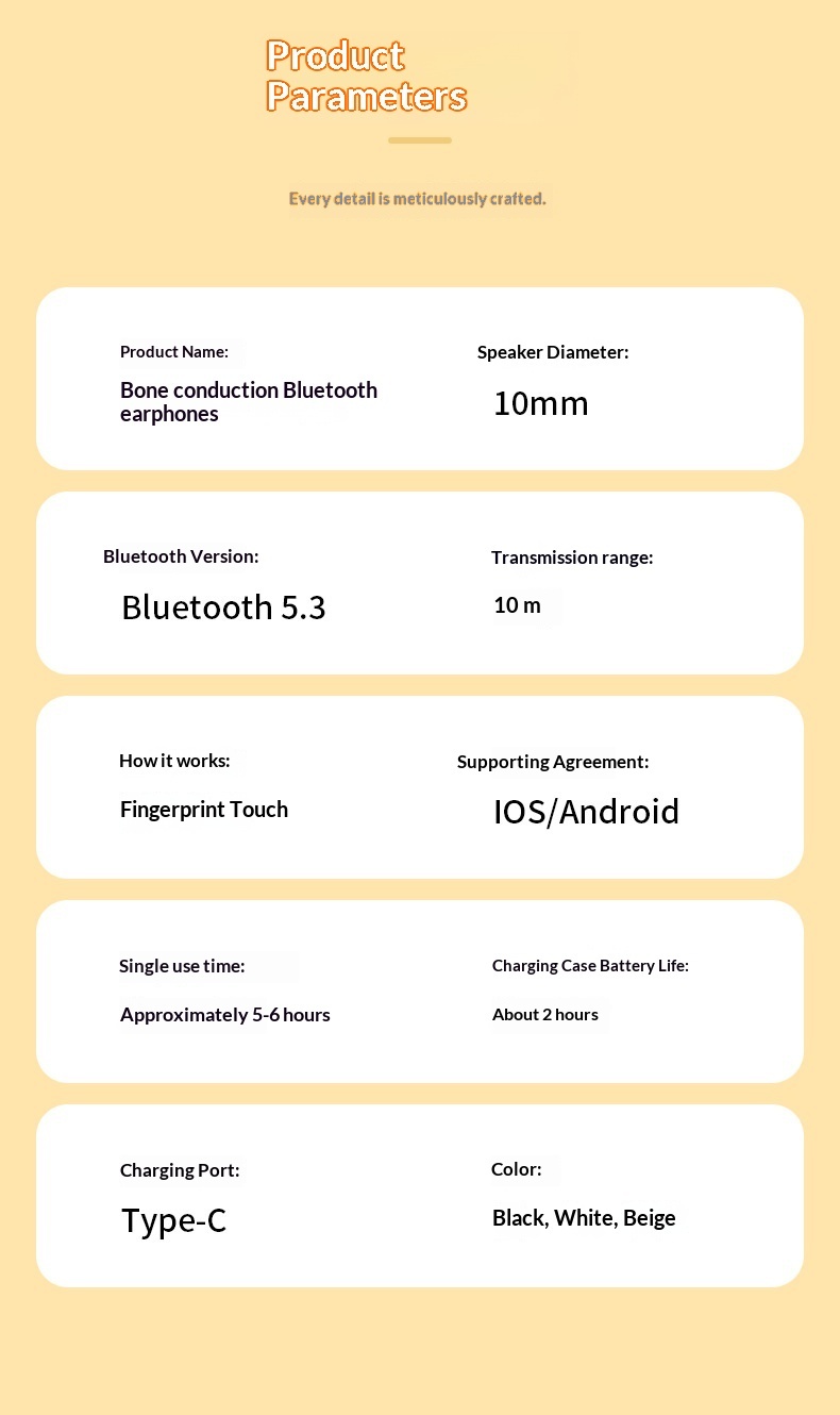Bone Conduction Bluetooth Earphones Ultra-Long Battery Life M9 In-Ear True Wireless Noise Cancelling Comfortable For_voghion.com
