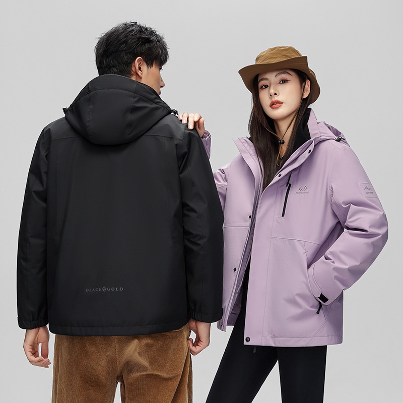 ActiveGo Winter New Unisex 3-in-1 Goose Thickened Detachable Inner Liner Hooded Down Jacket Coat_desvips.com