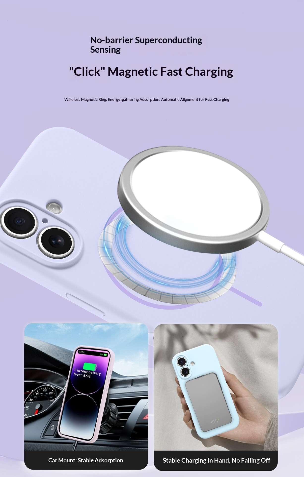 Compatible avec l'iPhone 17 Pro, coque magnétique intégrale avec boutons en silicone intégrés et protection pour l'appareil photo 16 pouces._voghion.com