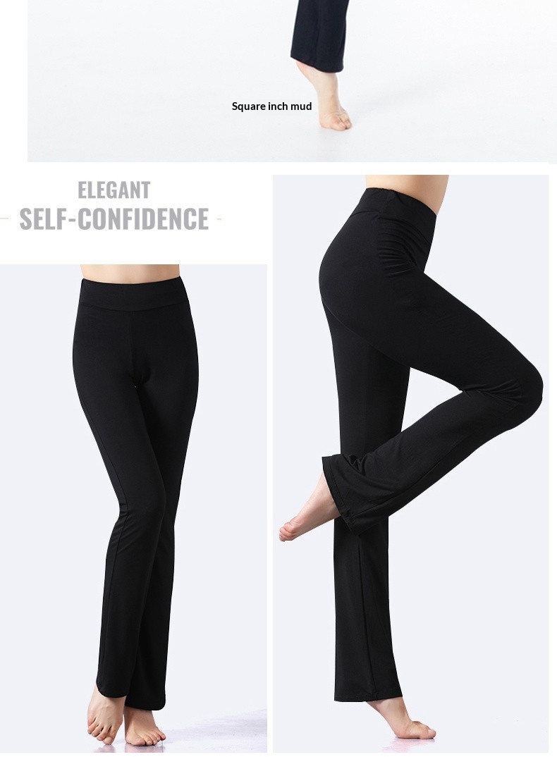 Yoga Long Women's Practice High Waist Flared Latin Pants Square Dance Costume Summer Factory Supply_desvips.com