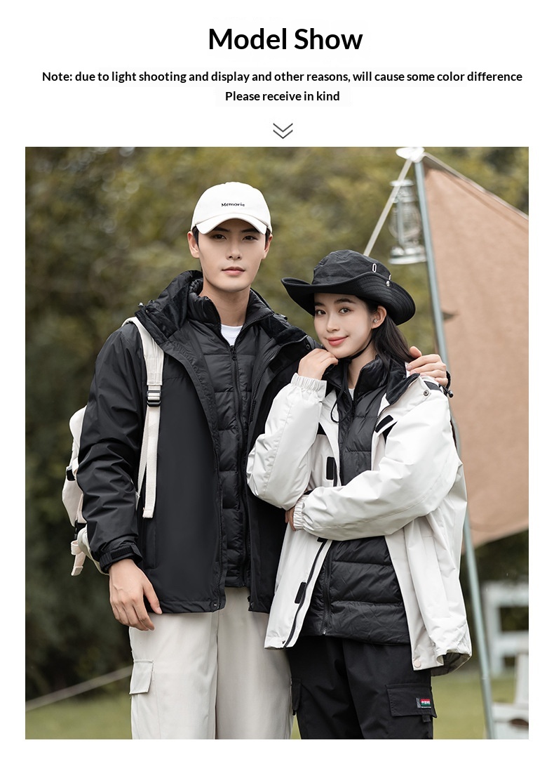 ActiveGo Authentic 3-in-1 Down Jacket Unisex 2025 New Winter Thickened Warm Hooded Coat Trendy_desvips.com