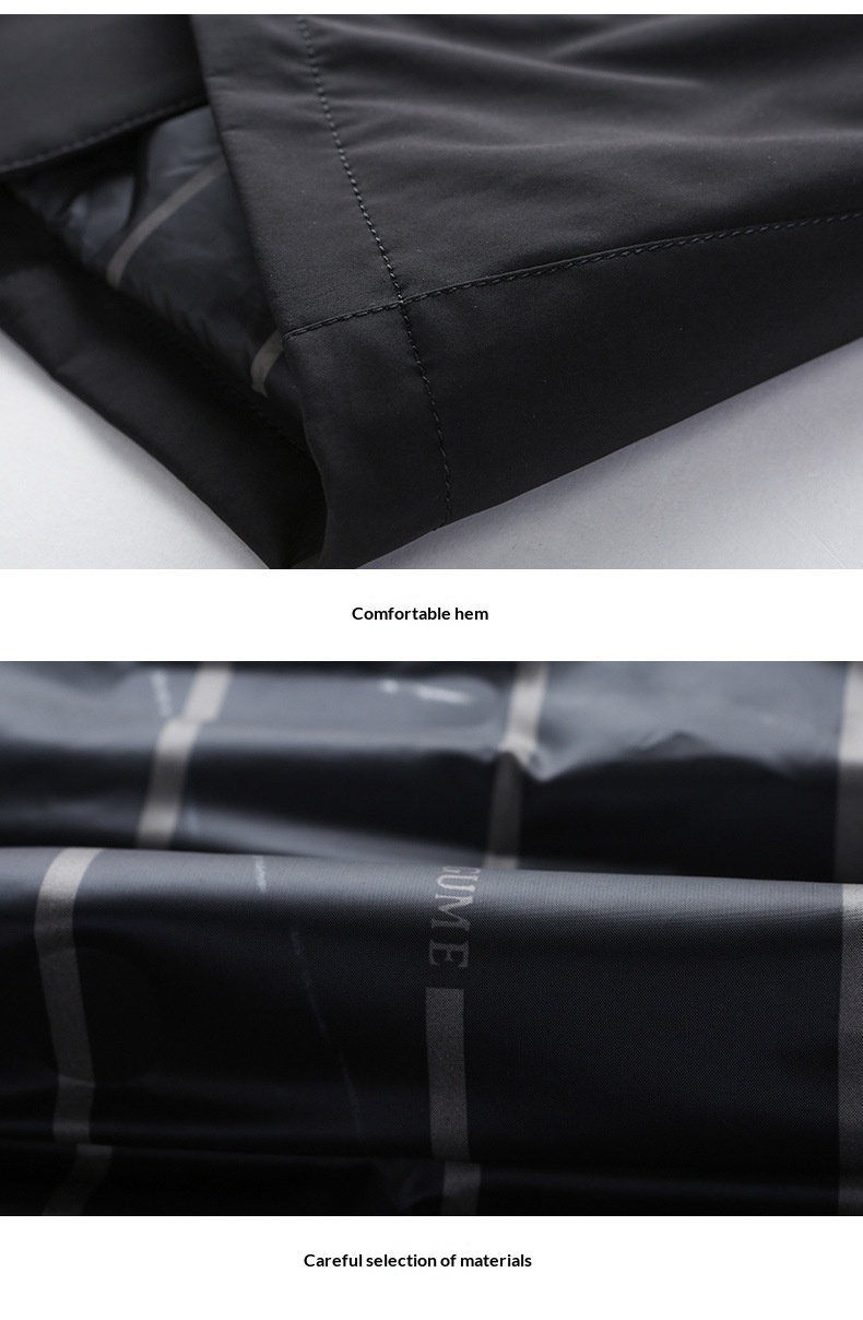 Giacca da uomo calda in piumino d'anatra grigia casual da ragazzo autunno inverno nuovo stile giovanile_voghion.com